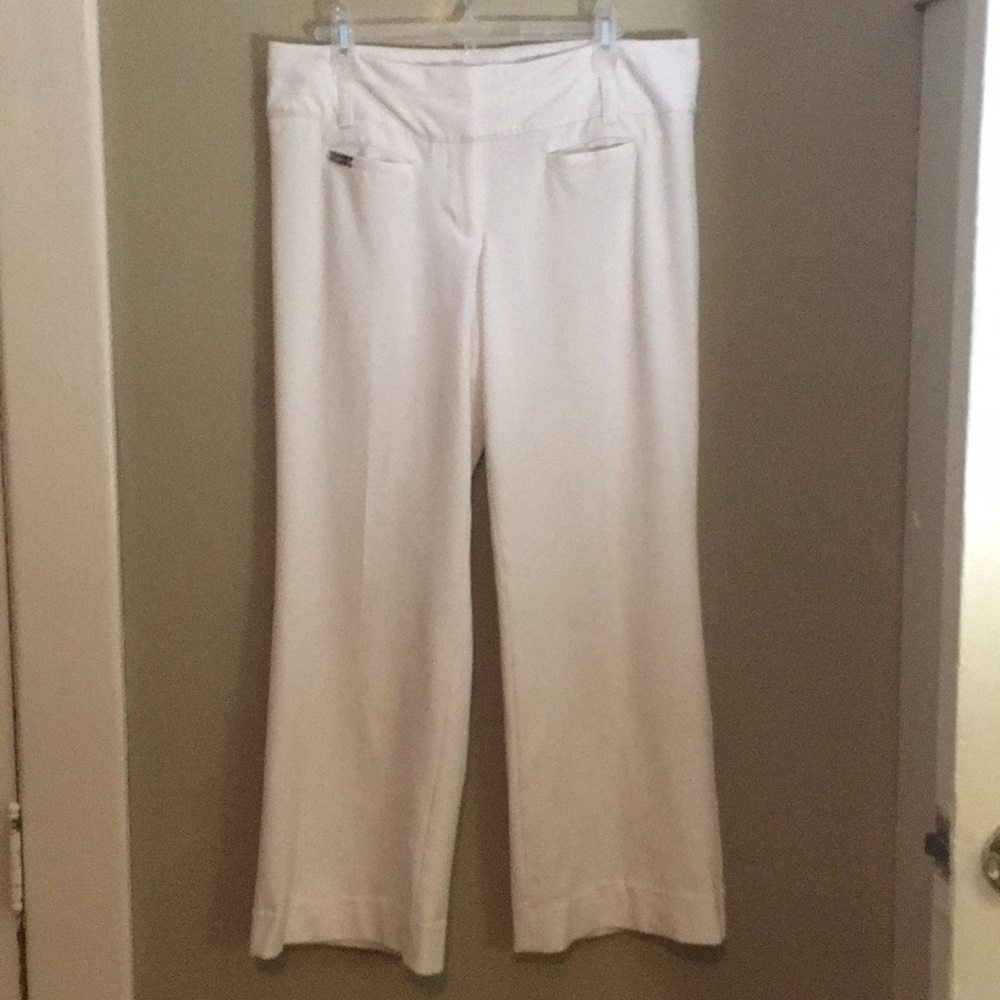 White Express wide leg dress pant